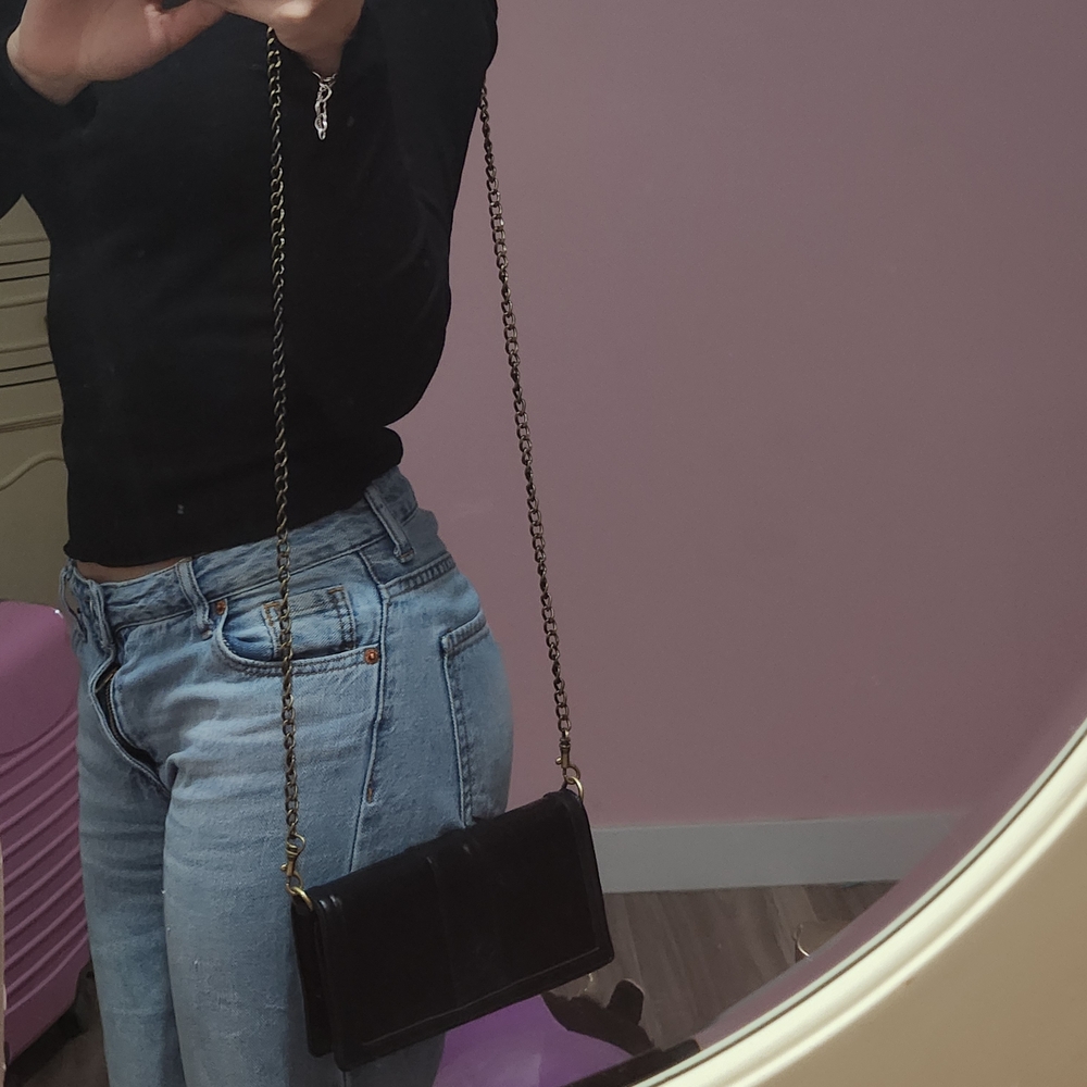 Patricia Nash Black Crossbody Bag with Chain Strap